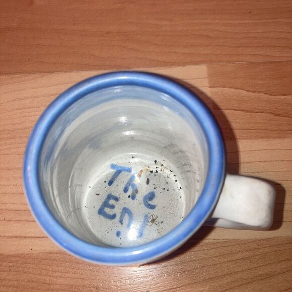 M A Hadley Signed Hand Painted Pear And Grapes Mug 10oz "The End" In The Bottom - Picture 3 of 4